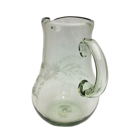 Hand Blown Crystal Etched Glassware