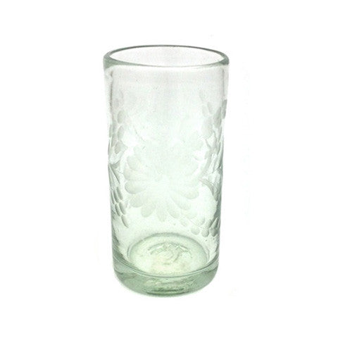 Hand Blown Crystal Etched Glassware