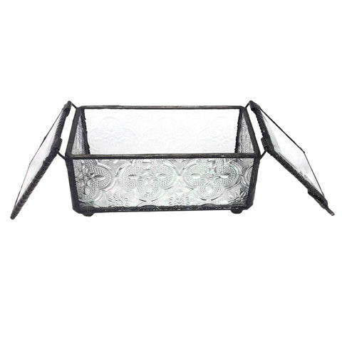 Double Lid Glass Box